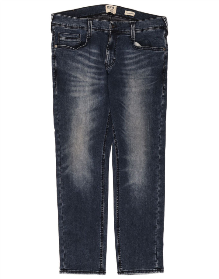 MUSTANG Oregon Tapered Jeans til kvinder W34 L30 Marineblå bomuld
