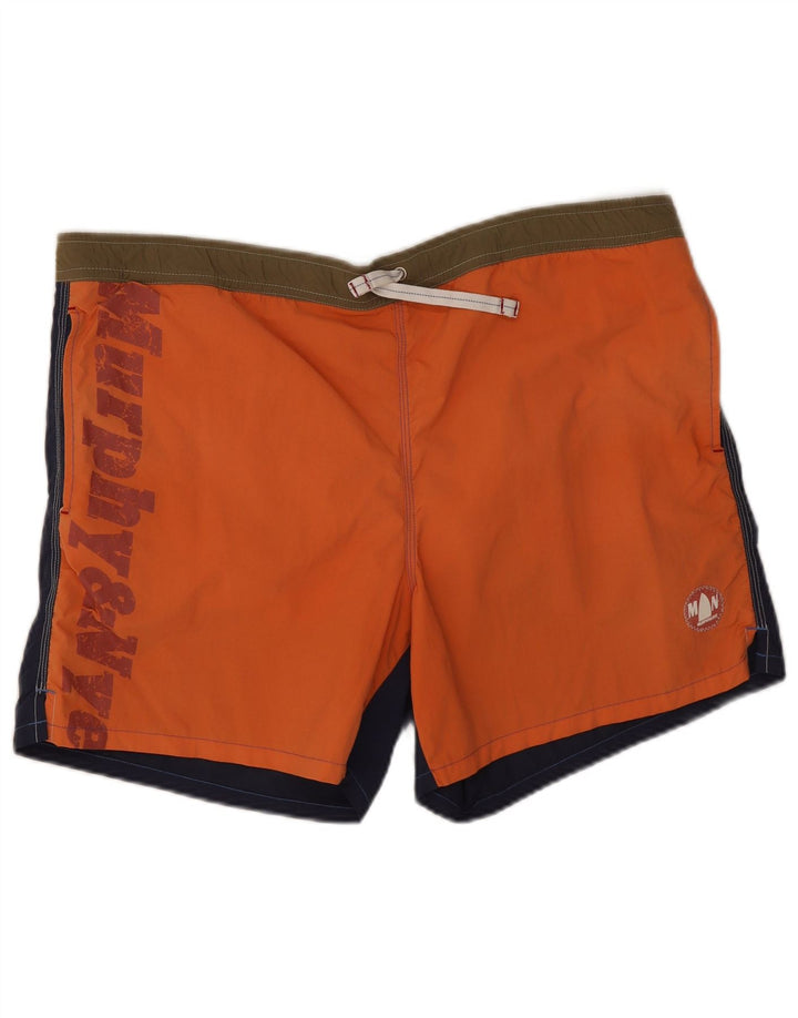 Murphy & Nye Herre grafiske svømmeshorts XL Orange polyamid