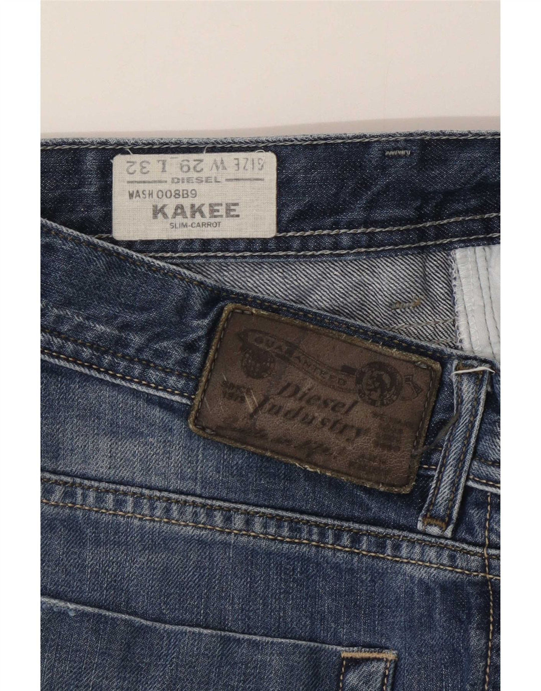 Diesel Dame Kakee Distressed Carrot Slim Jeans W29 L32 Blå Bomuld