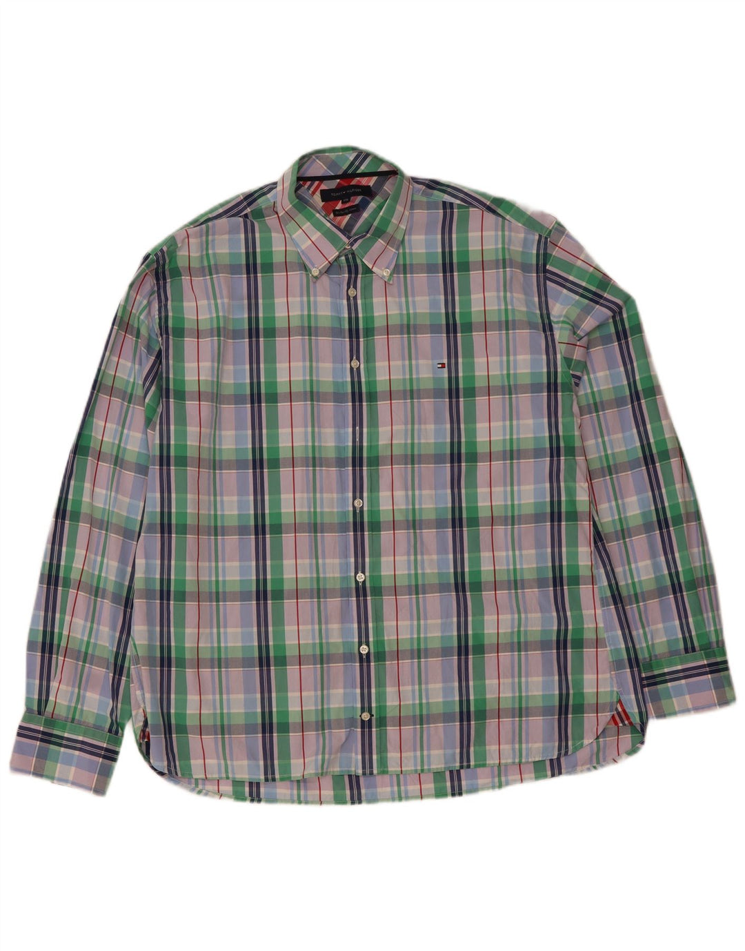 Tommy Hilfiger herreskjorte 2XL flerfarvet ternet bomuld
