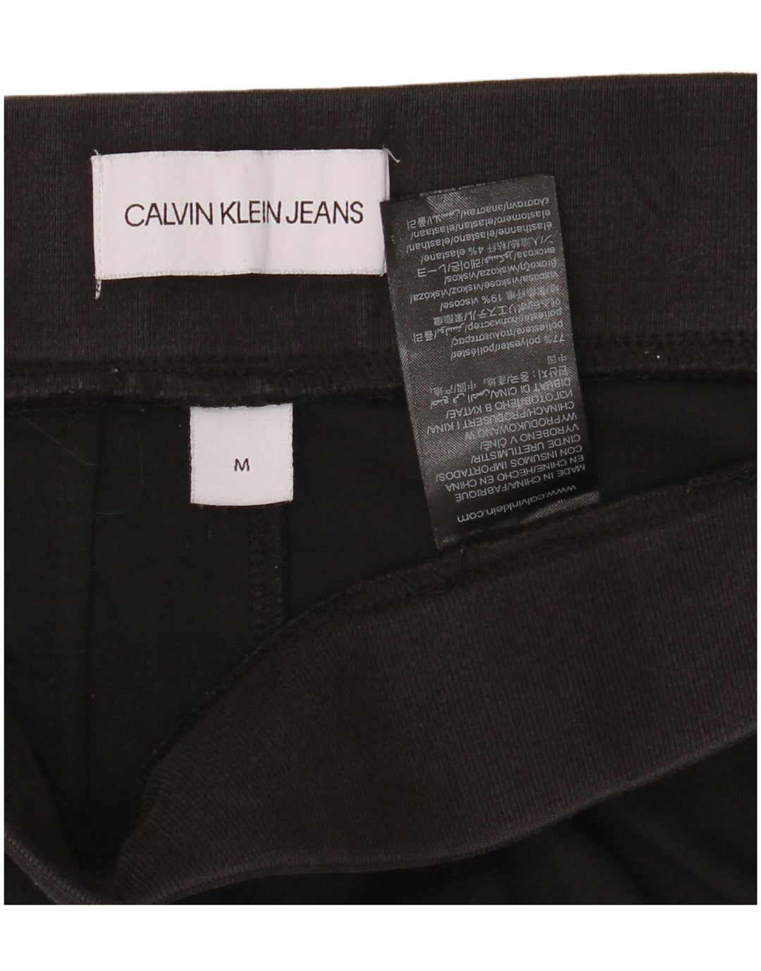 Calvin Klein Herre grafiske cropped bukser Medium W32 L25 Sort polyester