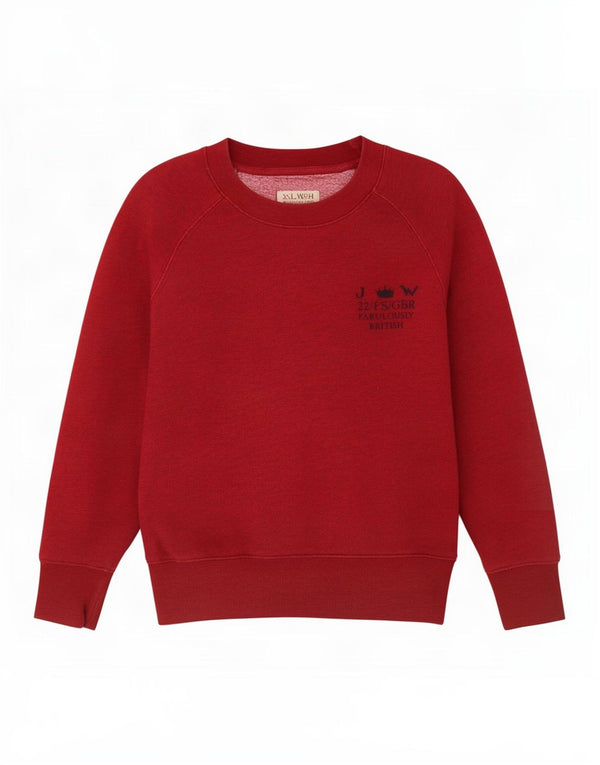 Jack Wills Womens Crop Sweatshirt Jumper UK 8 Small Bourgogne bomuld