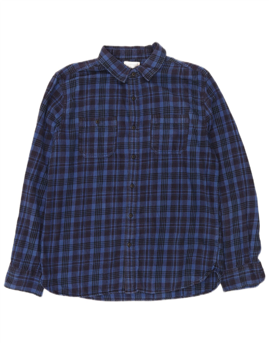 CONVERSE Flanelskjorte til mænd mellemblå ternet bomuld