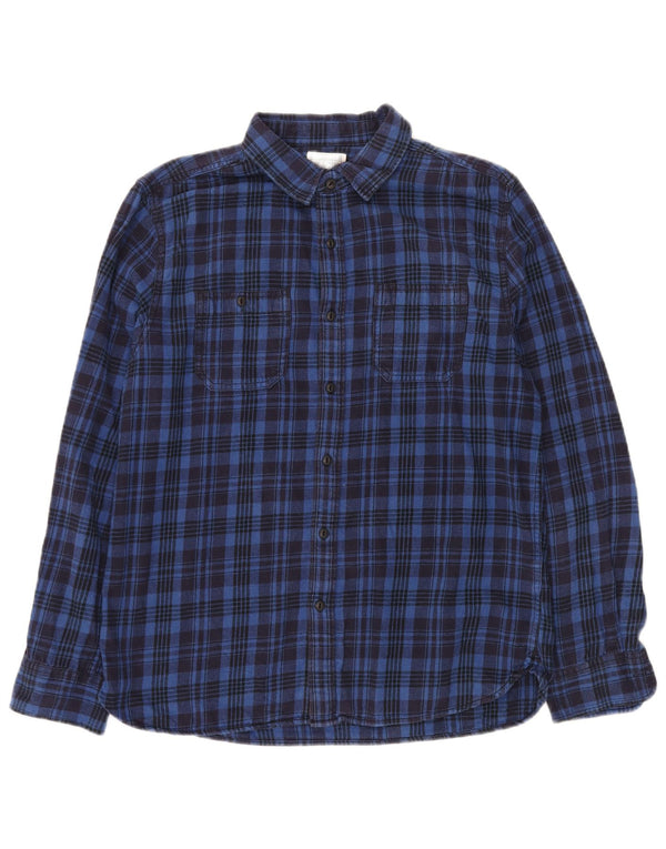 CONVERSE Flanelskjorte til mænd mellemblå ternet bomuld