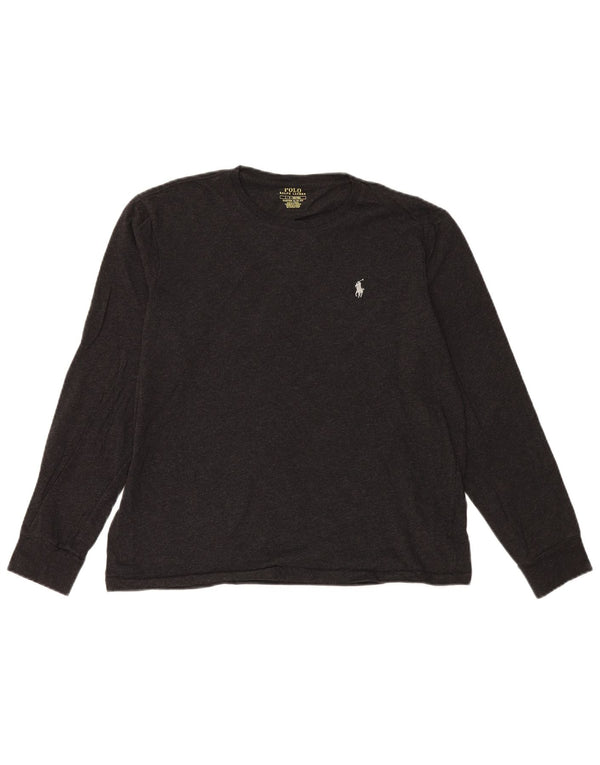 Polo Ralph Lauren Herre Custom Slim Fit Top Langærmet Stor Grå Bomuld