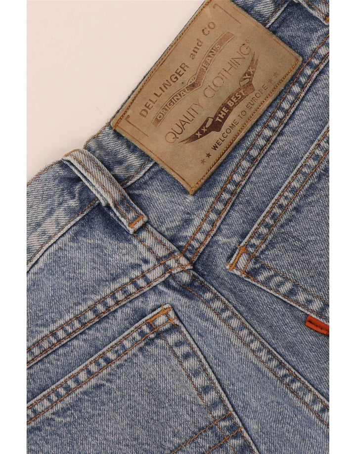 Vintage denimshorts til mænd W30 mellemblå bomuld