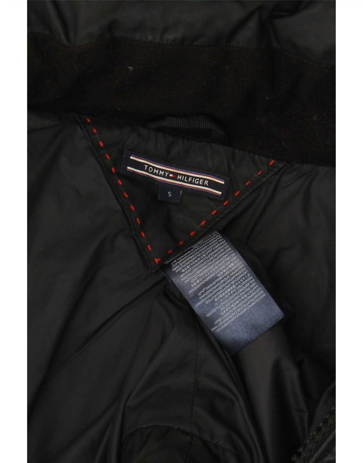 Tommy Hilfiger hættejakke til kvinder UK 10 Lille sort polyester