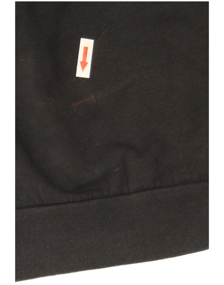 Adidas Dame Sweatshirt Jumper UK 12/14 Medium Sort Bomuld