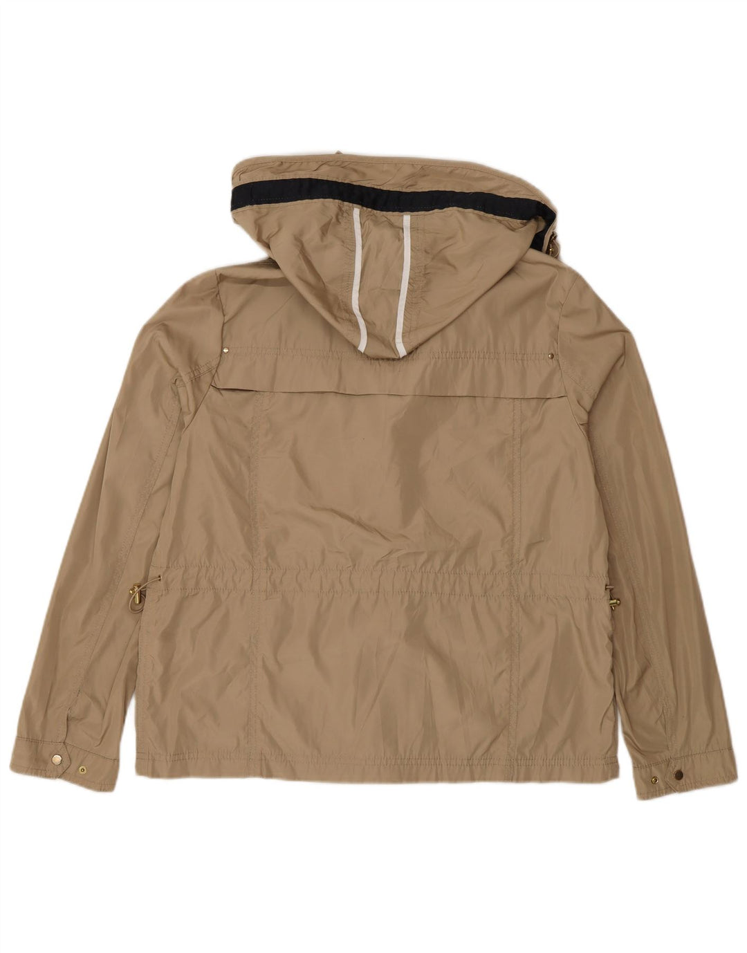 Zara Dame Hooded Utility Jacket UK 18 XL Beige Polyester