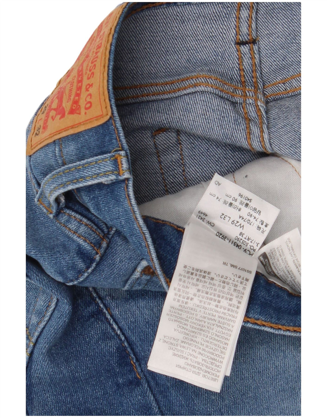 Levi's Herre 511 Slim Jeans W29 L32 Blå Bomuld