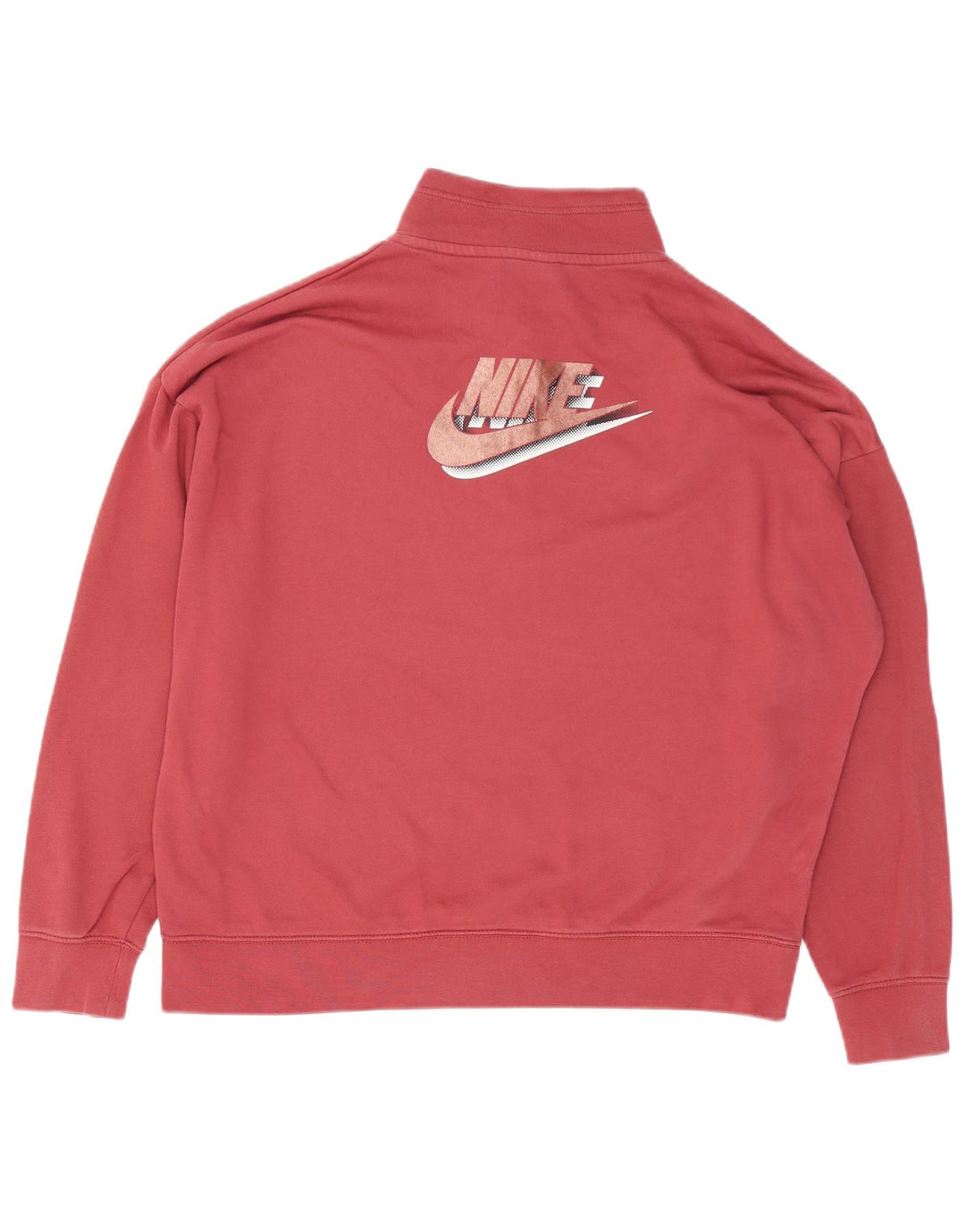 NIKE Oversized grafisk sweatshirt med lynlås til kvinder DK 16 Stor rød