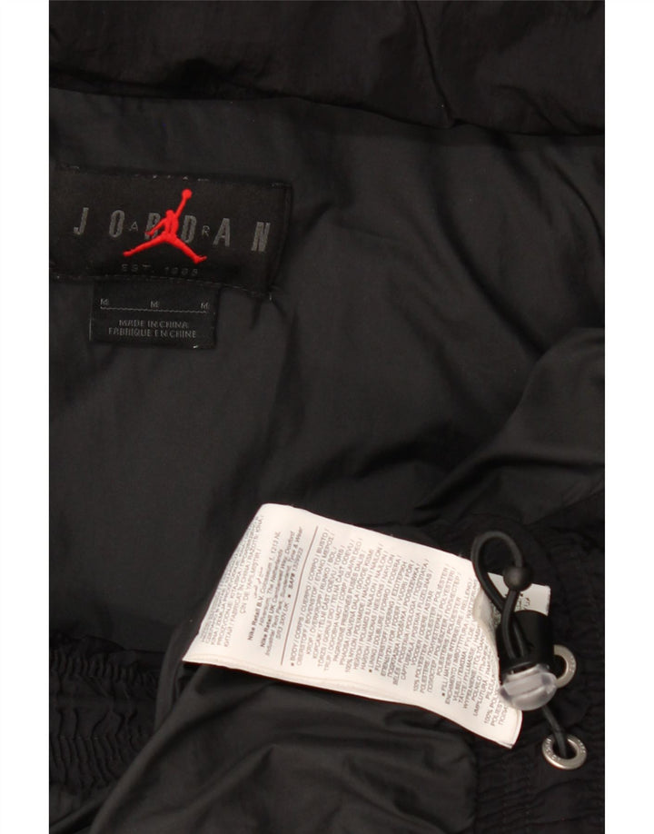 Jordan Herre hættepolstret jakke UK 38 Medium Sort Polyester