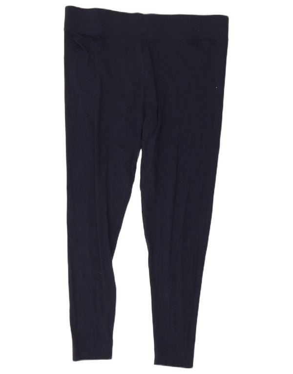 Marks & Spencer Womens Leggings UK 18 XL Navy Blue Viscose