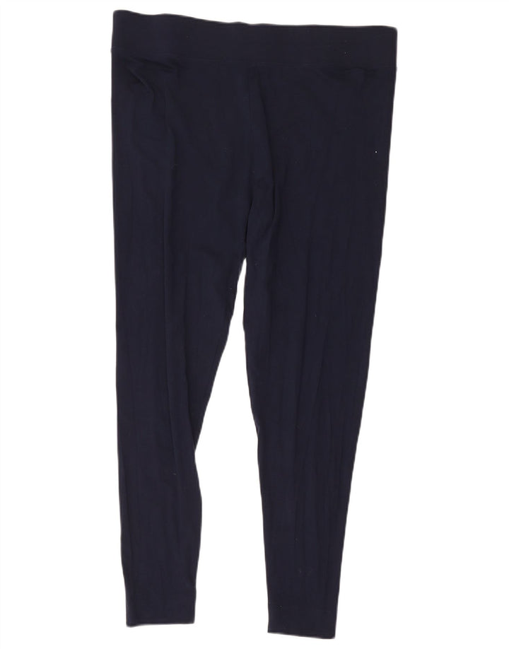 Marks & Spencer Dame Leggings UK 18 XL Navy Blue Viscose