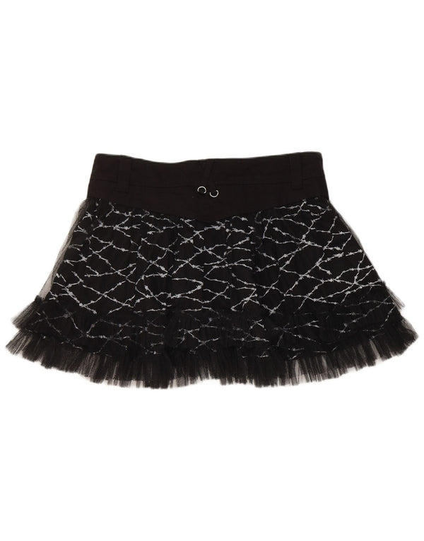 HELL BUNNY Dame Mini Tutu Nederdel XL W36 Sort Bomuld