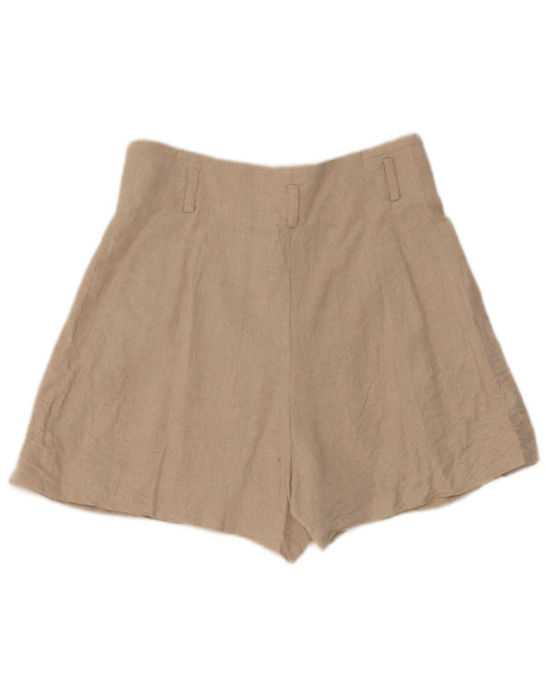 Zara Dameshorts med høj talje, Medium W28 Beige hør
