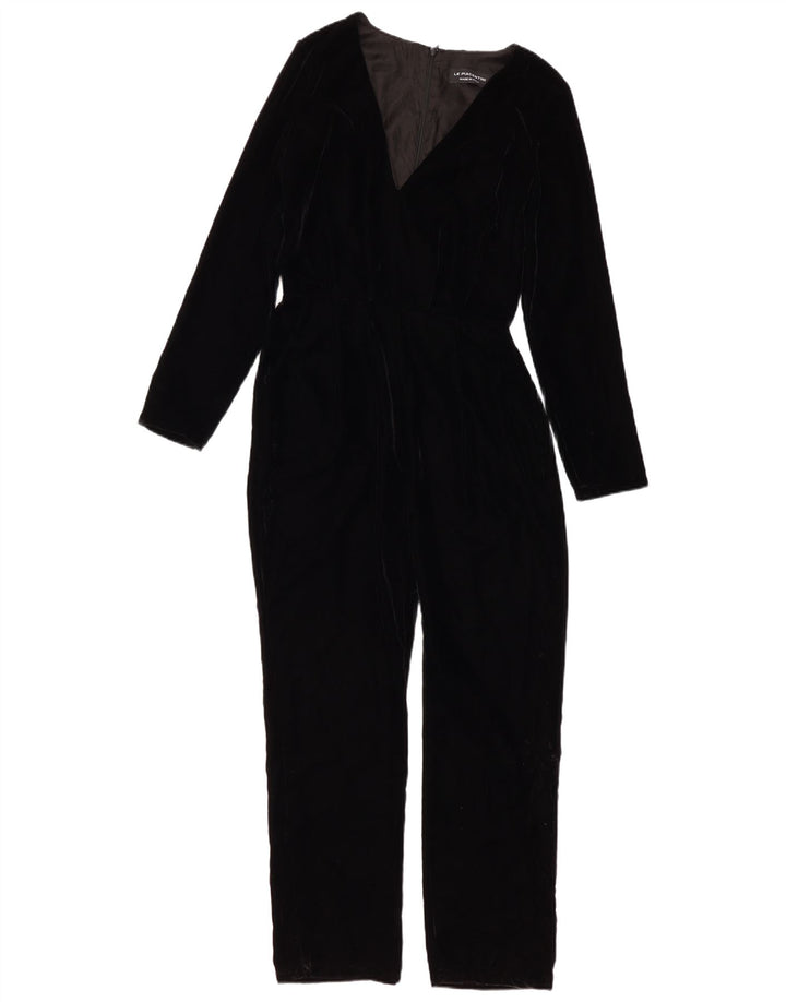 Le Piacentini Dame Langærmet Velvet Jumpsuit EU 38 Medium Sort