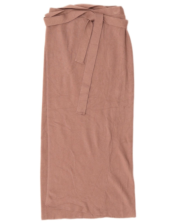 Zara Womens Knit Wrap Skirt Small W26   Brown