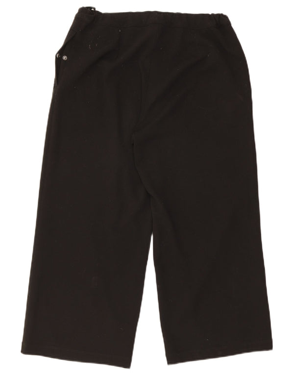 Liu Jo Girls Straight Capri Trousers 15-16 Years W30 L23 Black Polyester