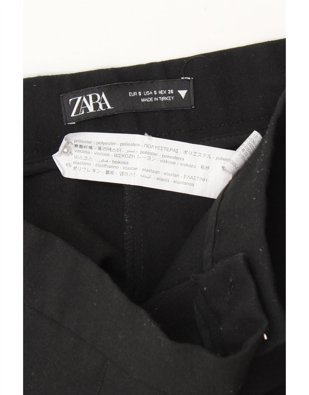 Zara Womens Skort UK 8 Small Black Polyester