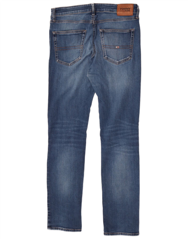 Tommy Hilfiger Herre Slim Jeans W32 L32 Blå Bomuld