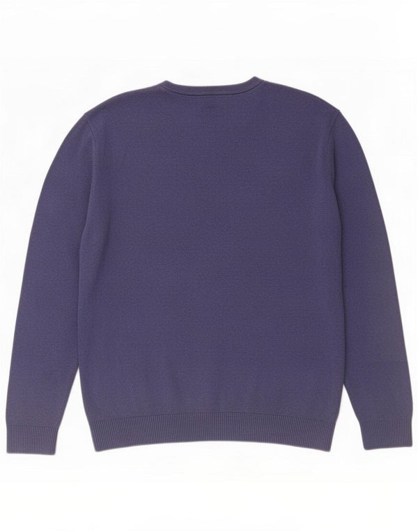Joules sweater med rund hals til mænd Large Blue Cotton