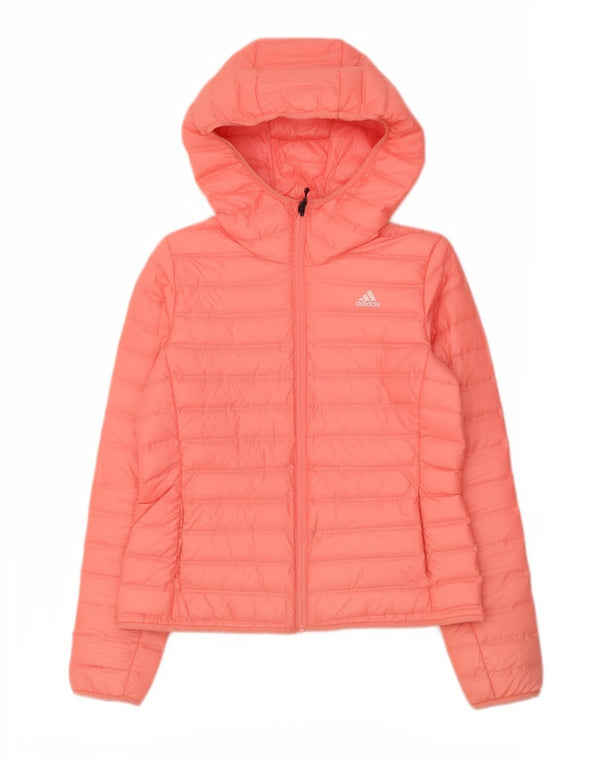 Adidas, polstret hættejakke til kvinder, UK 12/14 Medium Pink Polyester