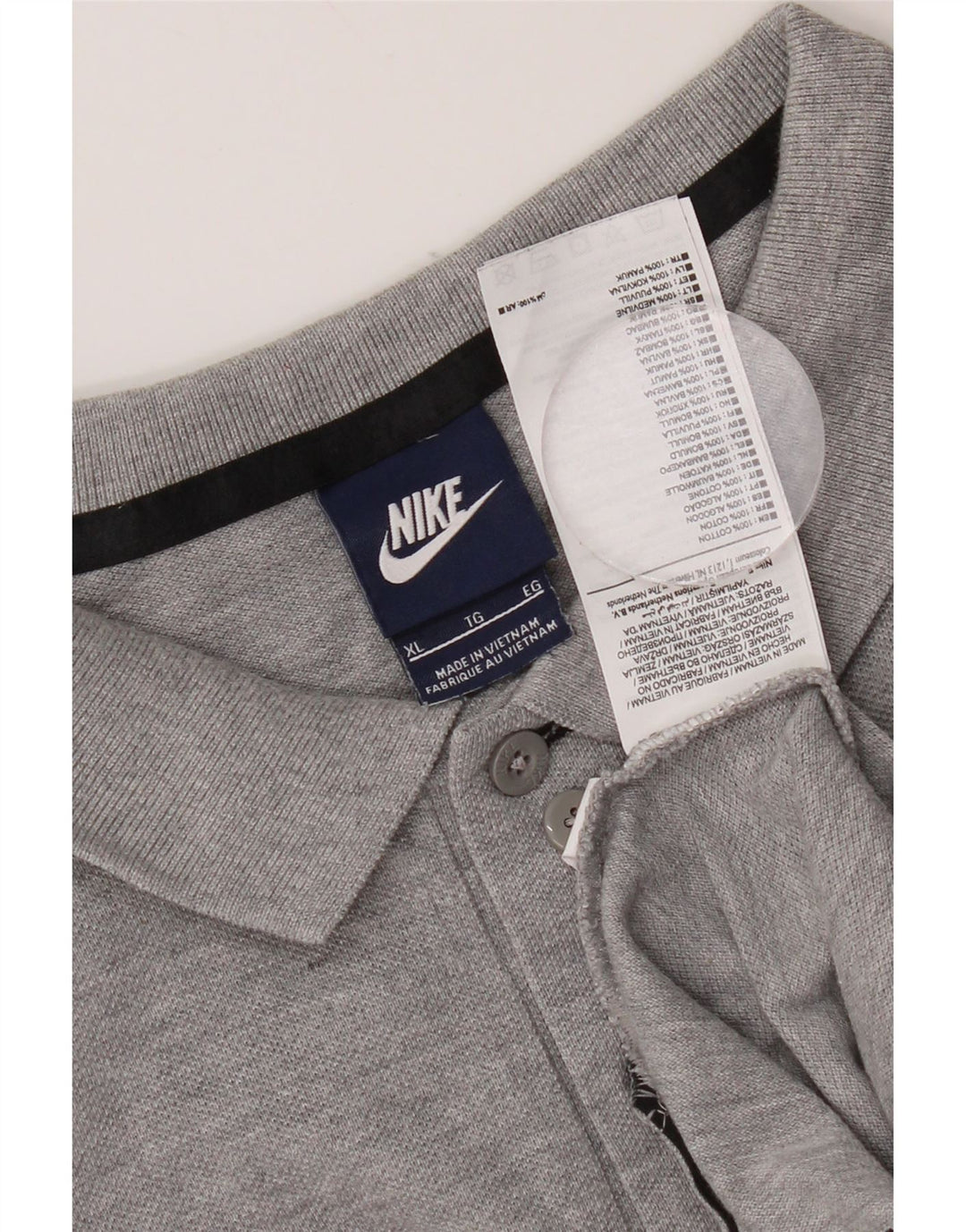 Nike Polo Shirt til mænd XL Grå Flecked Bomuld