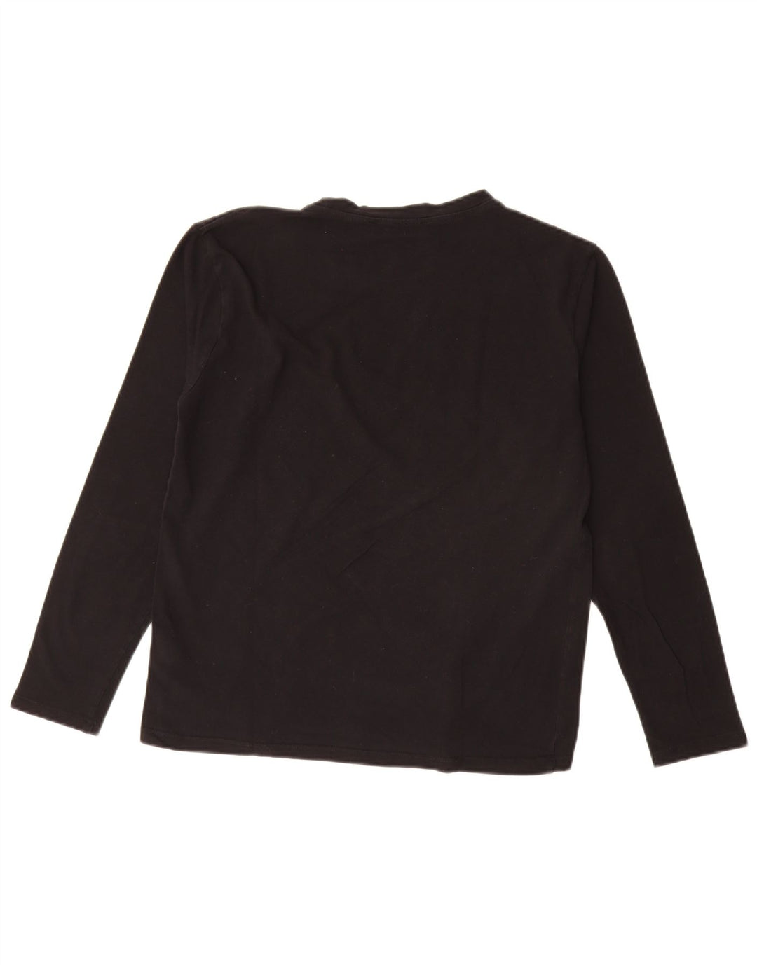 Trussardi Jeans Dame Top Langærmet UK 14 Medium Sort Bomuld