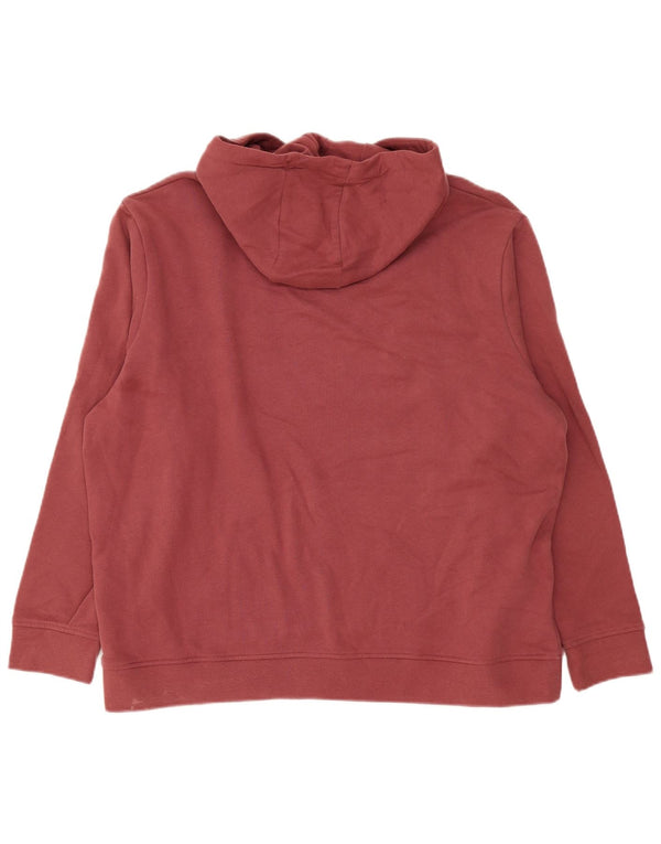 Animal Dame Grafisk Oversized Hoodie Jumper UK 18 XL Rød Bomuld