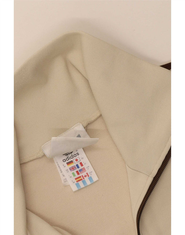 Adidas træningsdragt topjakke til kvinder UK 14 Medium Beige Bomuld