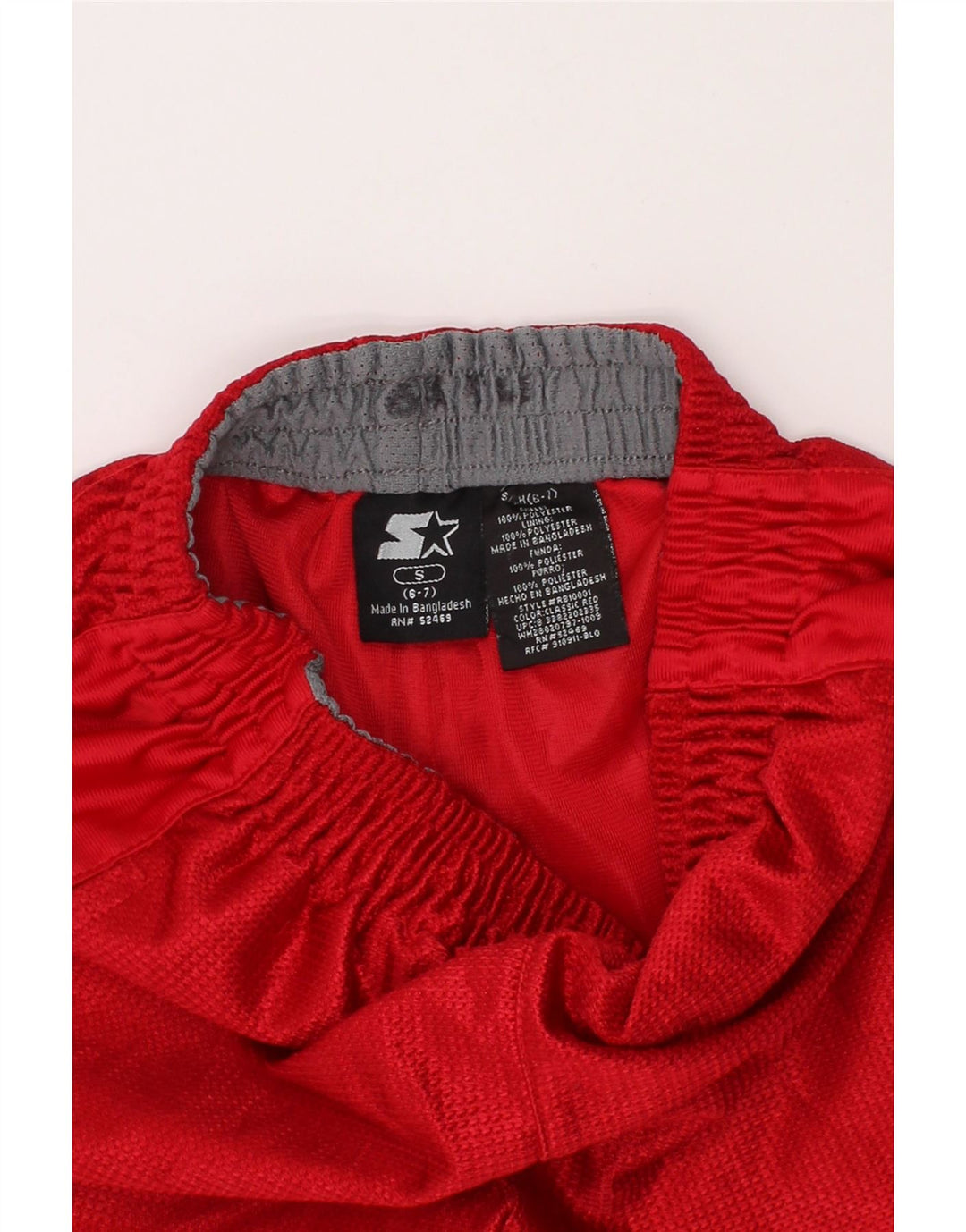 STARTER Boys Sport Shorts 6-7 Years Small Red Polyester Vintage Starter and Second-Hand Starter from Messina Hembry 