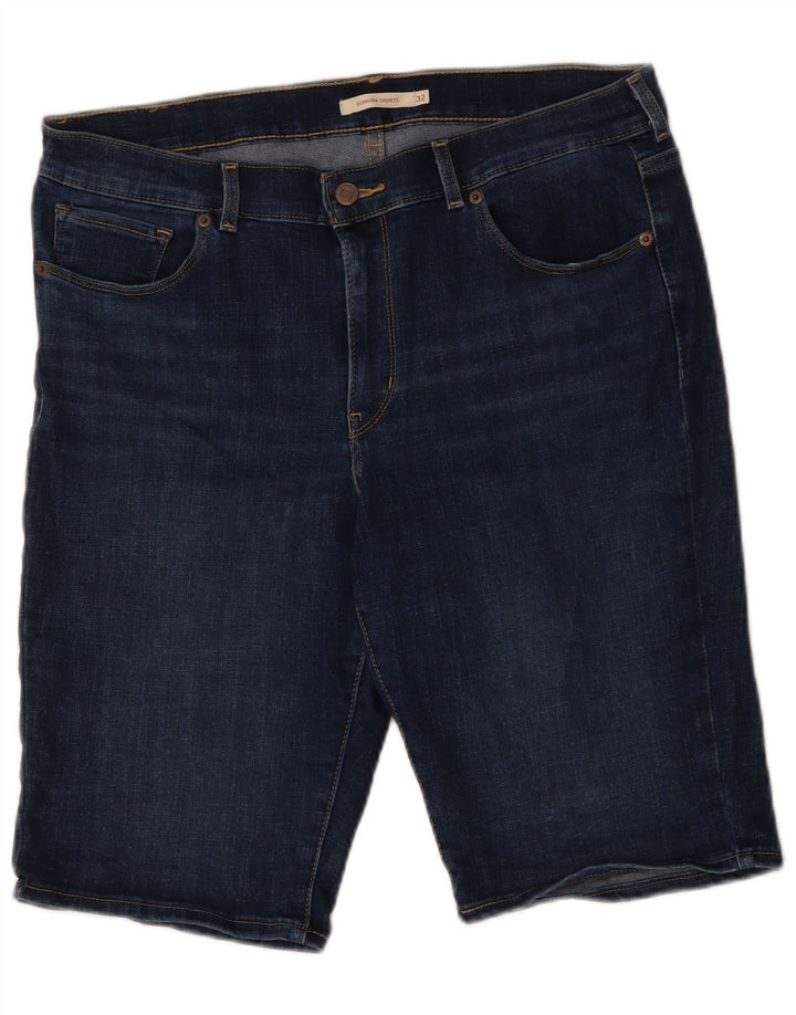 Levi's Dame denim Bermuda Shorts W32 Mellem marineblå bomuld