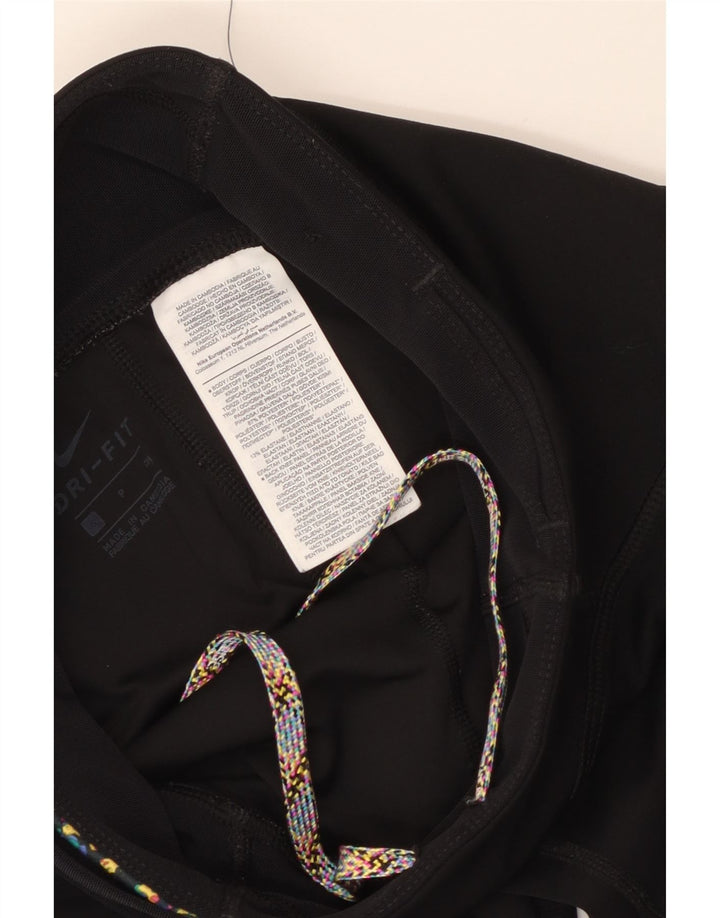 NIKE Womens Dri Fit Leggings UK 8 Small Black Polyester