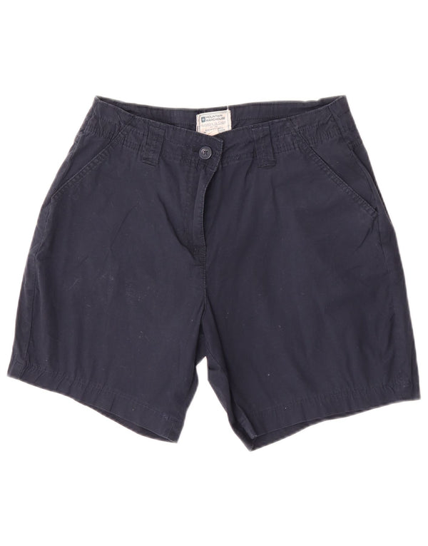 Mountain Warehouse Dame Chino Shorts UK 12 Medium W28 Marineblå Bomuld