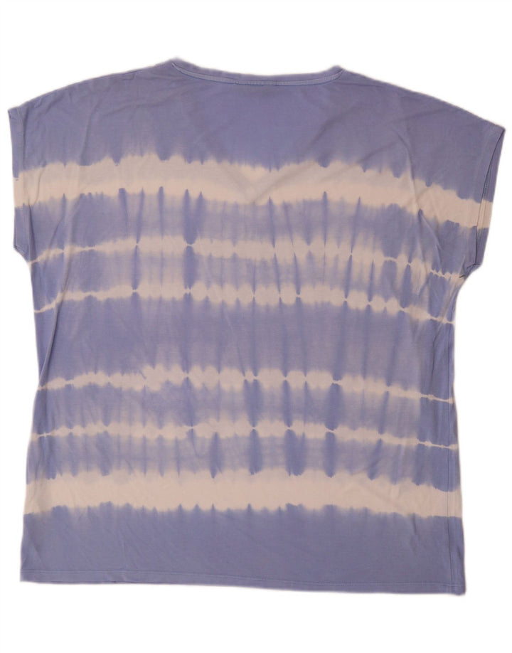 Marks & Spencer Dame Oversized T-Shirt Top UK 14 Large Blue Tie Dye