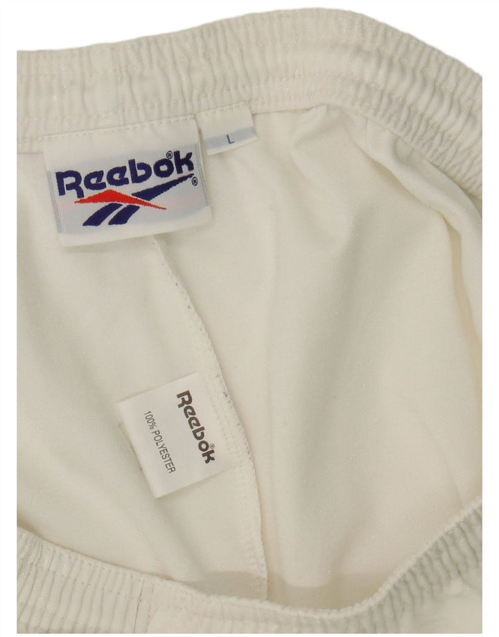 Reebok Sportshorts til mænd, store hvide polyester