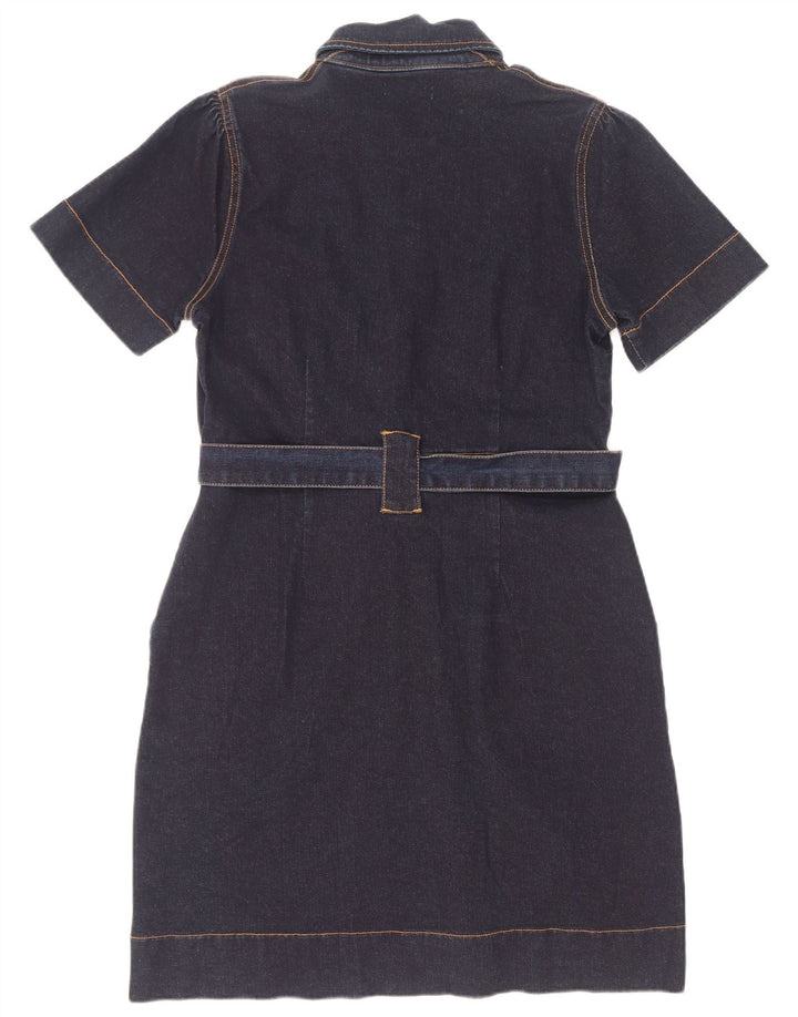 Oasis Dame Denim Kjole UK 12 Medium Navy Blue Bomuld