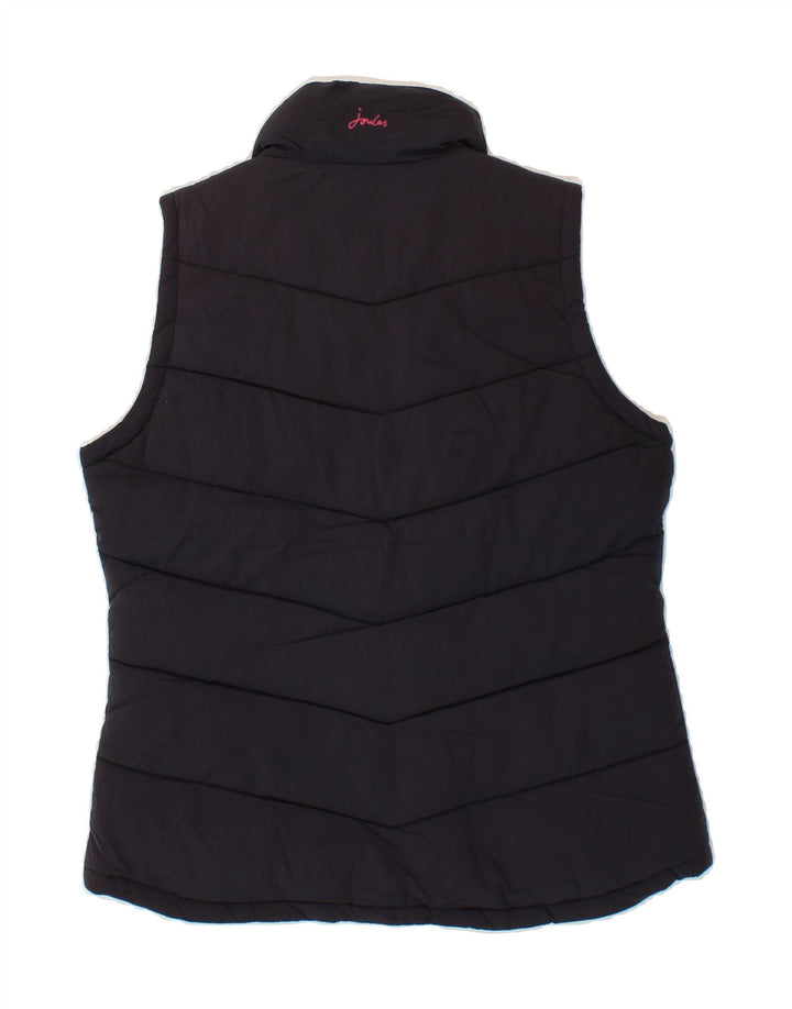 JOULES Womens Padded Gilet UK 12 Medium Navy Blue Polyester Vintage Joules and Second-Hand Joules from Messina Hembry 