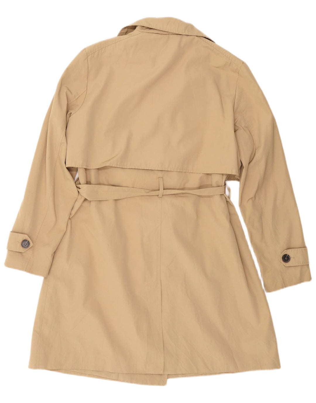 ZARA Trench Coat til kvinder UK 18 XL Beige Bomuld