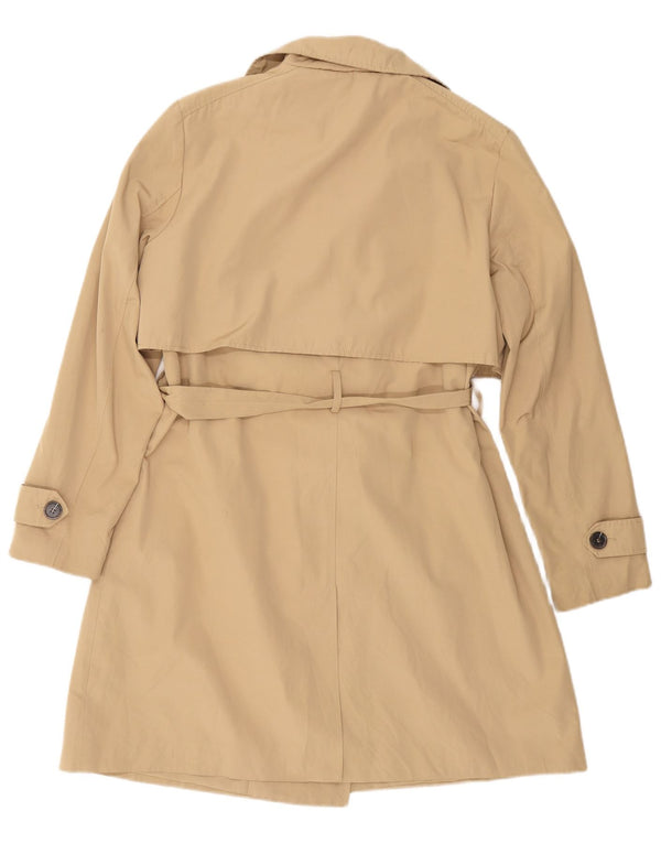 ZARA Trench Coat til kvinder UK 18 XL Beige Bomuld