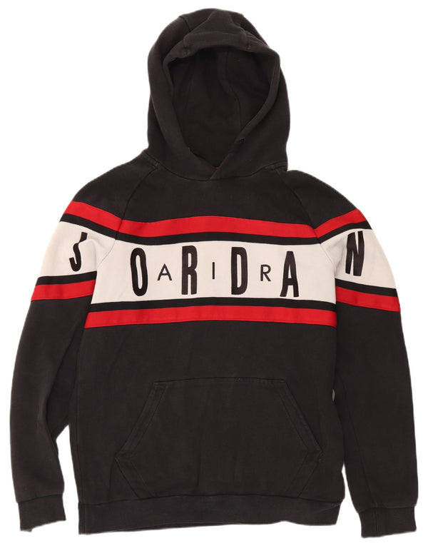 Jordan Herre grafisk hættetrøje Jumper Medium Sort Colourblock Bomuld