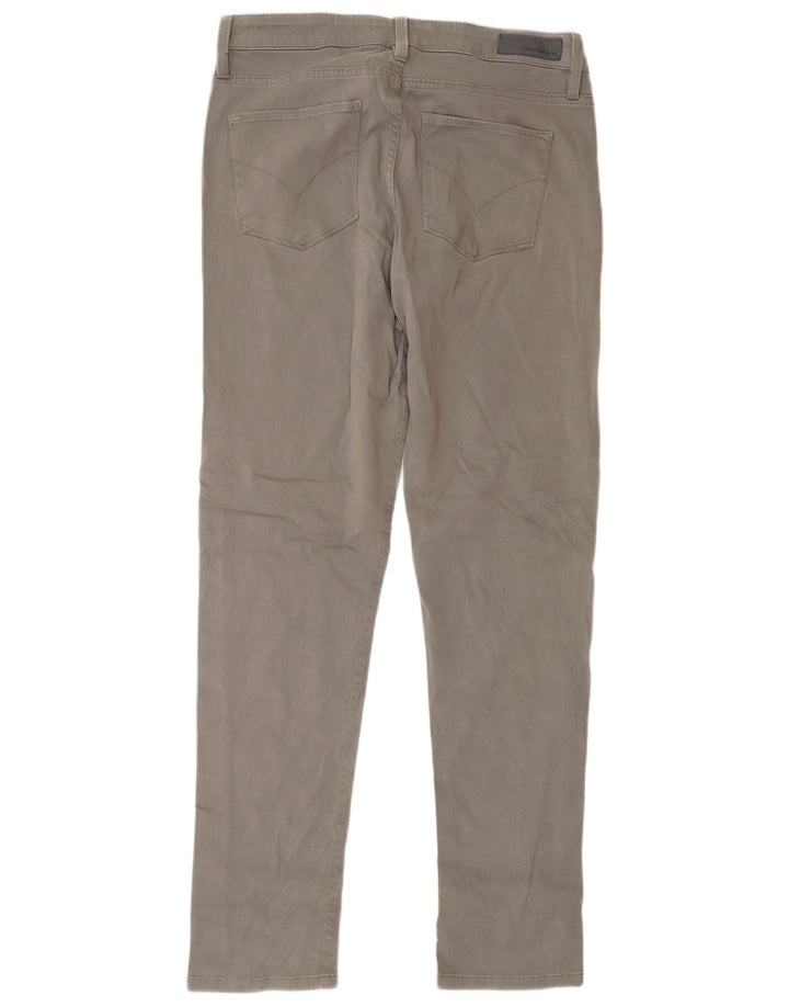 Calvin Klein Dame Slim Casual Bukser US 10 Medium W32 L32 Grå Bomuld
