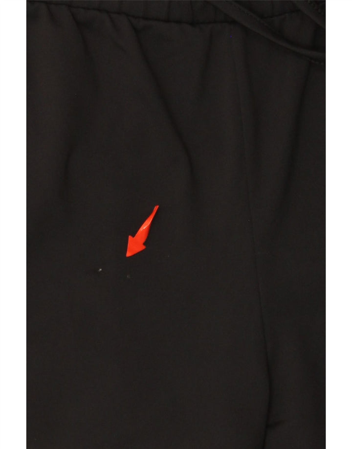 VINTAGE Graphic Sports Shorts til kvinder UK 14 Large Black Colourblock