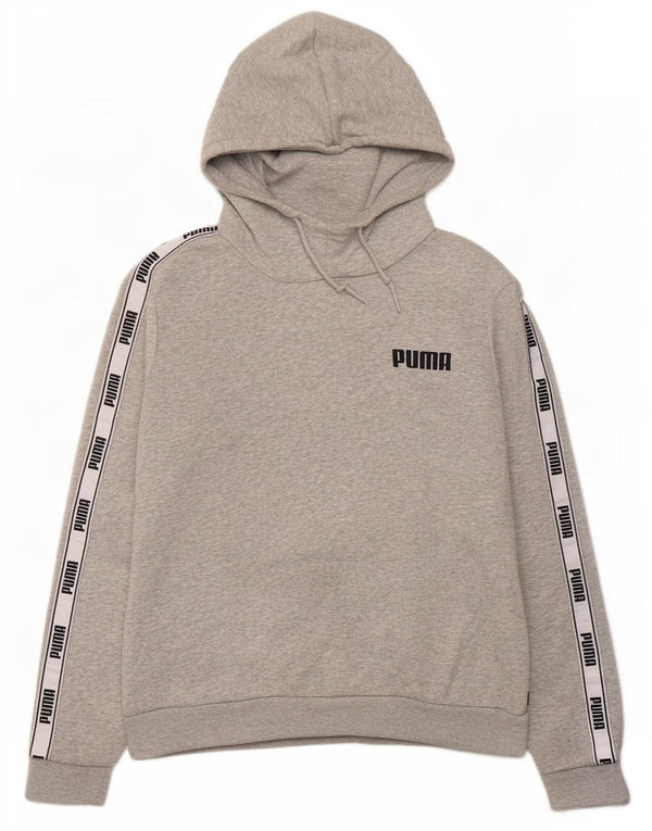 Puma Graphic Hoodie Jumper UK 16 Large Grå Colourblock Bomuld