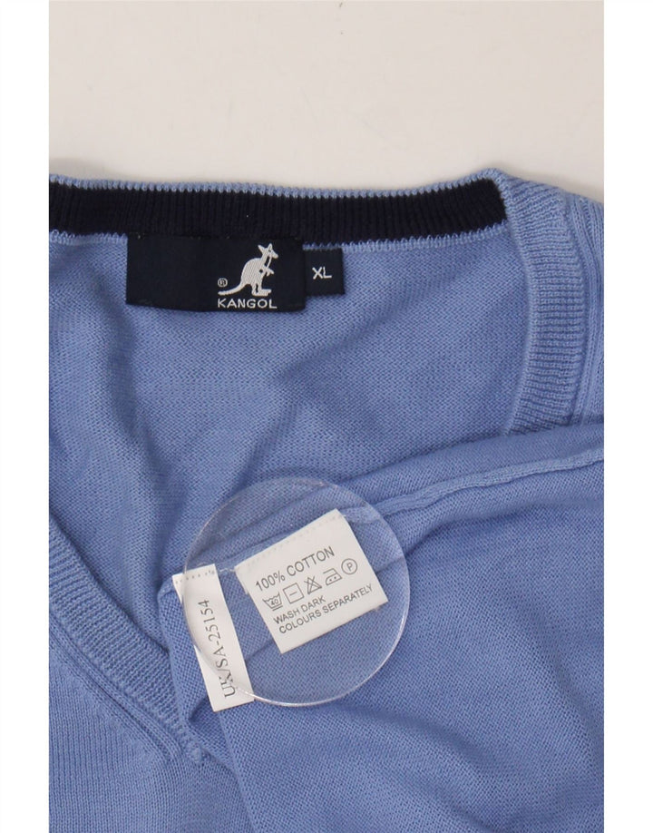 KANGOL Mens Top Long Sleeve XL Blue Cotton Vintage Kangol and Second-Hand Kangol from Messina Hembry 