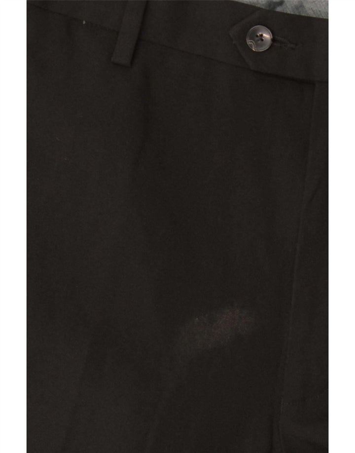 Marks & Spencer Herre Regular Suit Bukser W40 L31 Sort Polyester