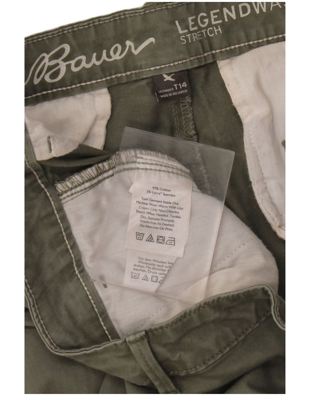 EDDIE BAUER Kæreste Fit Chinobukser til kvinder US 14 XL W36 L33 Khaki