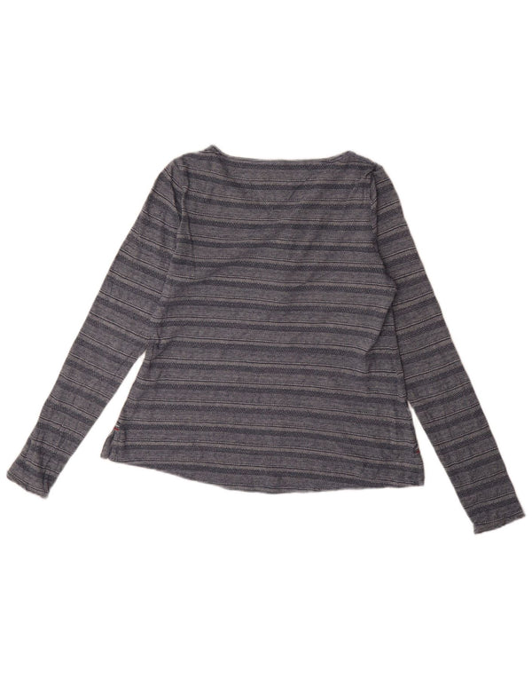 Tommy Hilfiger Dame Oversized Top Langærmet UK 6 XS Marineblå Stribet