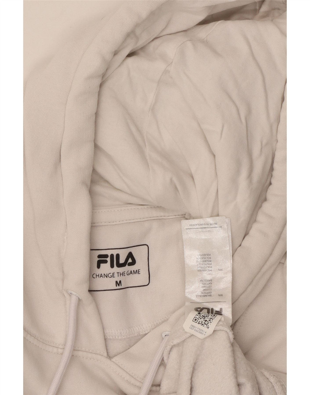 FILA Grafisk hættetrøje til mænd Medium hvid bomuld